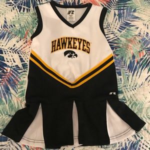 Girls Iowa Hawkeyes cheerleader outfit